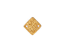 TierraCast Gold (plated) Hammered Diamond Link 12mm