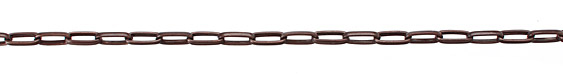 Vintaj Natural Brass Elongated Oval Half Round Chain