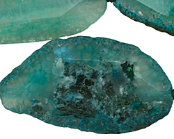 Sea Green Agate Natural Edge Freeform Faceted Slab 47-76x27-32mm