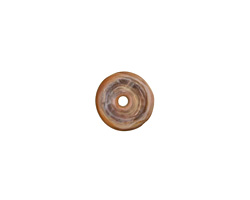 The BeadsNest Lampwork Glass Earth Brown Saucer 4-5x15-16mm