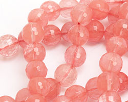 Cherry Quartz Faceted Round 10mm
