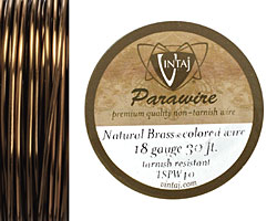 Vintaj Natural Brass Parawire 18 gauge, 30 feet