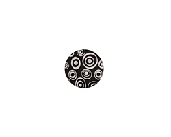 Lillypilly Black Groovy Circles Anodized Aluminum Disc 11mm, 22 gauge