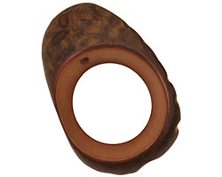 Tagua Nut Honey Open Slice 33-45x24-36mm