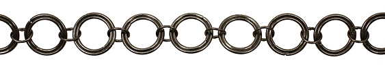 Handmade Gunmetal Double Ring Chain