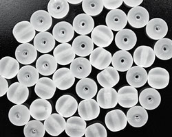Czech Glass Matte Crystal Round 6mm