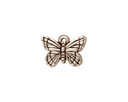TierraCast Antique Silver (plated) Monarch Charm 16x11mm