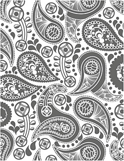 Paisley Background Clear Stamp 4.25x5.5"