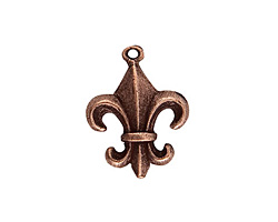 Nunn Design Antique Copper (plated) Fleur Charm 17x23mm