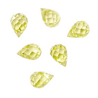 Lemon Ice Faceted Teardrop 6x9mm