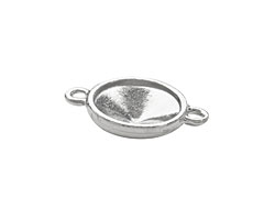 TierraCast Rhodium (plated) Faceted Link 25x17mm