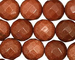 Goldstone Faceted Round 15mm