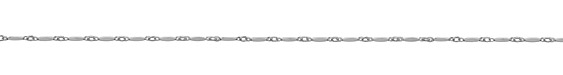 Silver (plated) Flattened Bar Chain