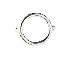 Nunn Design Sterling Silver (plated) Grande Circle Connector 37x30mm