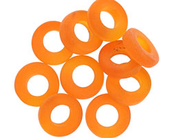 Tangerine Recycled Glass Ring 12mm