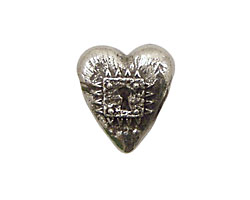 Green Girl Pewter Locked Heart 17x20mm