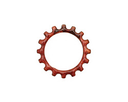 C-Koop Enameled Metal Ruby Red Open Gear 19mm