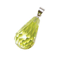 Lemon Ice Faceted Teardrop w/ hook 12x20mm