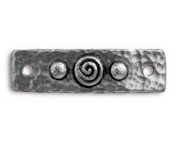 TierraCast Antique Pewter (plated) Spiral & Rivets Link 40x11mm