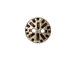 TierraCast Antique Brass (plated) Round Radiant Button 15mm