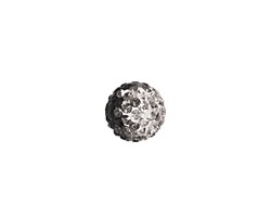 Jet/Crystal Ombre Pave Round 10mm