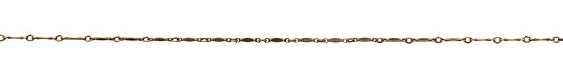 Antique Brass (plated) Textured Bar Chain