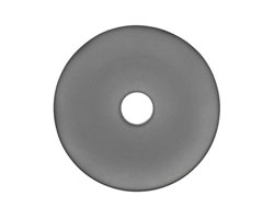 Transparent Black Recycled Glass Donut 40mm
