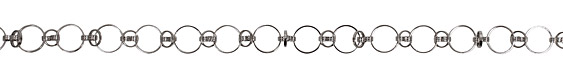 Silver (plated) Linked Ring w/ Dancing Ring Chain