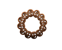 Stampt Antique Copper (plated) S-Wreath Filigree 21mm