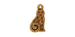 TierraCast Antique Gold (plated) Spiral Cat Charm 10x19mm