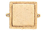 Nunn Design Antique Gold (plated) Raised Tag Small Square Connector 38x30mm