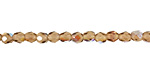 Czech Fire Polished Glass Smoky Topaz AB Round 3mm