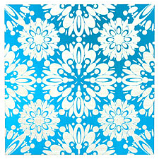 Lillypilly Turquoise Kaleidoscope Anodized Aluminum Sheet 3"x3", 24 gauge
