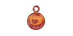 Patricia Healey Copper Flat Circle Charm 13x18mm