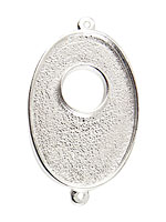 Nunn Design Sterling Silver (plated) Grande Oval Bezel Toggle Link 47x28mm