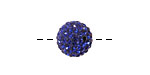 Cobalt Pave Round 12mm (1.5mm hole)
