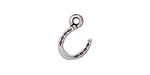 TierraCast Antique Silver (plated) Horseshoe Charm 10x15mm