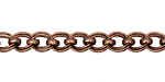 Antique Copper (plated) Double Curb w/ Ring Chain
