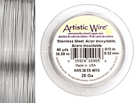 Artistic Wire Stainless Steel 28 gauge, 40 yards