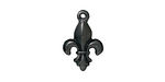 TierraCast Gunmetal Large Fleur de Lis Charm 12x18mm
