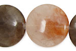 Multi Stone (Red & Smoky) Puff Coin 30mm