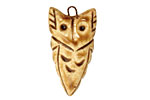 Earthenwood Studio Ceramic Sandy Small Owl Charm 17x31mm