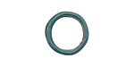 C-Koop Enameled Metal Peacock Blue Large Ring 16-17mm