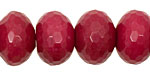 Ruby Jade Faceted Rondelle 12x17mm