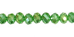 Kelly Green AB Crystal Faceted Rondelle 8mm