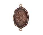 Nunn Design Antique Copper (plated) Large Ornate Oval Bezel Link 39x23mm