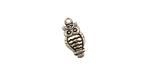 Stampt Antique Pewter (plated) Owl Charm 7x15mm