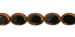 Czech Glass Bronze Jet Oval 12x9mm