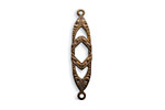 Vintaj Natural Brass Deco Window 2-Hole Connector 6x28mm
