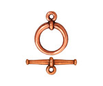 TierraCast Antique Copper (plated) Large Tapered Toggle Clasp 20mm, 25 bar